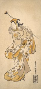 Ichikawa Monnosuke als een Sarumawashi of Aapshowman, ca. 1720-25 door Torii Kiyonobu I
