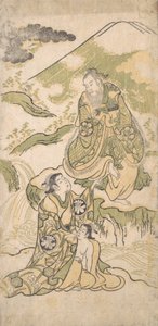Scène uit een drama, ca. 1749 door Torii Kiyonobu I