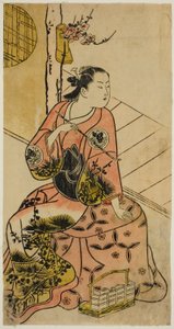 De acteur Sanjo Kantaro met een pijp door Torii Kiyonobu I