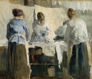 Franse vrouwen strijken, 1889