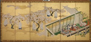 <em>Het Verhaal van Genji</em>, Hoofdstuk 34; Kashiwagi ziet de Derde Prinses door Tosa Mitsuoki