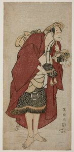De acteur Sakata Hangoro III als de bruidegom Abumizuri no Iwazo in Koriyama, eigenlijk Kurisaka Taro Tomonori door Toshusai Sharaku