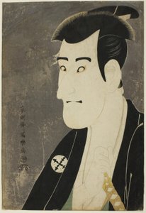 De acteur Ichikawa Komazo III als Shiga Daishichi door Toshusai Sharaku