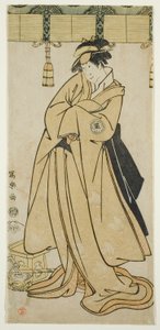 De acteur Segawa Tomisaburo II als Prins Korehito vermomd als de dienstmeid Wakakusa van de Otomo-familie door Toshusai Sharaku