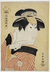 Yamatoya Tojaku (De Acteur Iwai Hanshiro IV als Otoma, Dochter van Ohina uit Inamuragasaki in Kamakura) door Toshusai Sharaku