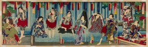 Kabuki-sterren voor een gracieuze waterval (Arigataki megumi no hanagata)