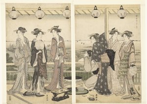 Zomer tafereel door Toyokuni (II) , Utagawa