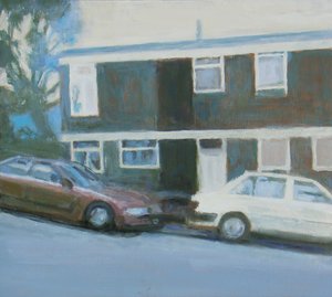 Een plek om te wonen 13, 2011 (olieverf op multiplex) door Trevor Burgess