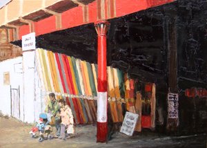 Tapijten, 2008 (olieverf op board)
