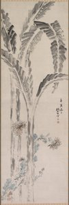 Bananenplant en Chrysant door Tsubaki Chinzan