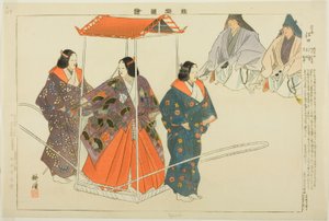 Eguchi, uit de serie "Afbeeldingen van No-uitvoeringen" door Tsukioka Kogyo