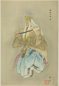 Sagi, uit de serie "One Hundred No Dramas (Nogaku hyakuban)". door Tsukioka Kogyo