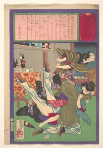 Postal Hōchi Zeitung Nr. 645, Engländer vergewaltigt Tochter eines Weinhändlers door Tsukioka Yoshitoshi