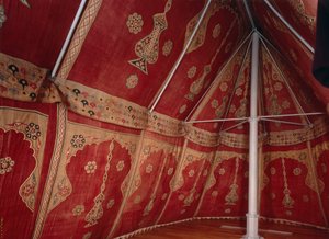 Interieur van een Turkse Tent