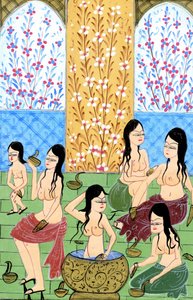 Uitzicht binnen een Vrouwen Hamam