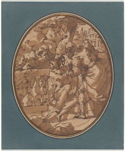 Susanna und die Ältesten, Studie für ein verlorenes Gemälde door Ubaldo Gandolfi