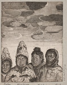 Vier Inuit door Ubekendt