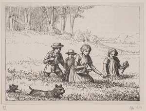Illustratie voor "In de weide", gedicht van Christian Richardt