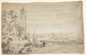 Landschap met ruïnes