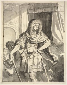 Portret van een veldheer. Kniefiguur. Op de achtergrond een dienaar door Ubekendt