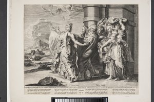De vlucht van Lot en zijn familie uit Sodom door Ubekendt