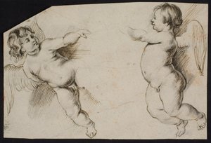Twee engelachtige figuren