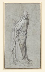 Aanbiddende vrouwenfiguur, vermoedelijk studie voor een Maria aan de voet van het kruis door Ubekendt Ubekendt