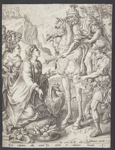 Abigail kalmeert David door Ubekendt efter Maarten van Heemskerck
