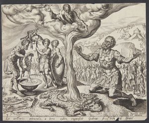 De dauw op het vlies van wol door Ubekendt efter Maarten van Heemskerck