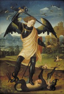 De aartsengel Michaël met de draak