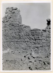 Ruïnes van de zuidelijke kerk, detail van metselwerk, Sabagura, Egypte, foto door Ugo Monneret de Villard door Ugo Monneret de Villard