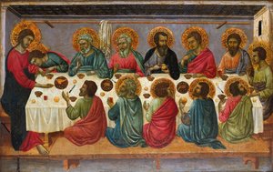 Het Laatste Avondmaal, 1310-1315 door Ugolino di Nerio