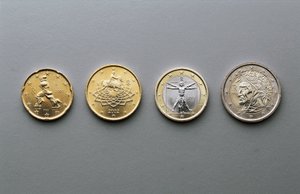 20 cent, 50 cent door Umberto Boccioni
