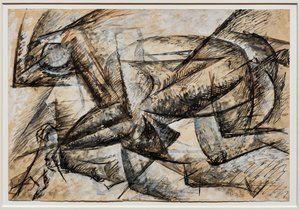 Studies voor Dynamiek van een Fietser door Umberto Boccioni