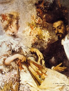 Italo Svevo met zijn zus door Umberto Veruda
