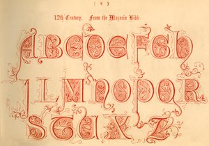 12e eeuw. Uit de Mazarin Bijbel, 1862