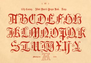 16e eeuw. Albert Durers Gebedenboek. Groot, 1862 door Unbekannt