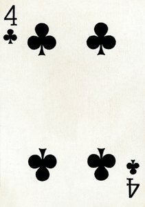 4 van Klaveren uit een kaartspel van Goodall & Son Ltd., ca. 1940 door Unbekannt