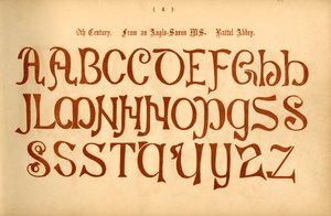 9e Eeuw. Uit een Angelsaksisch Manuscript. Battel Abbey