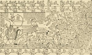 Een gevechtsscène uit het Rameseum in Thebe, 1890 door Unbekannt