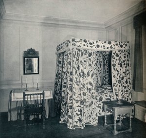 Een slaapkamer uit het huis van majoor Nicholas Sewall, in Secretary, 1930 door Unbekannt