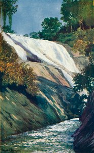 Een waterval bij Tijuca, Rio, 1914 door Unbekannt