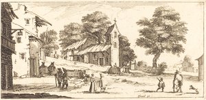Een kerk door Unbekannt