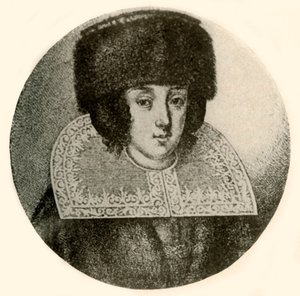 Een Nederlandse dame in bontmuts en mantel, 1644 door Unbekannt