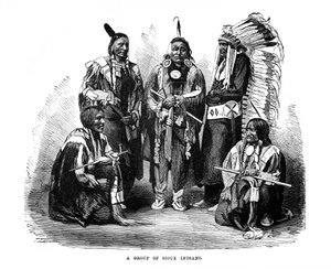Een Groep Sioux Indianen, 1872