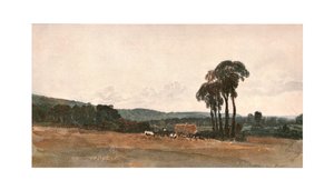 Een oogsttafereel - een buitenschets, ca. 1900 door Unbekannt
