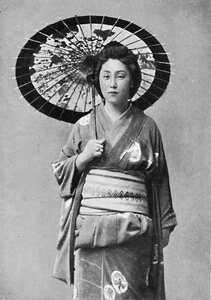 Een Japanse dame in wandelkostuum, 1902