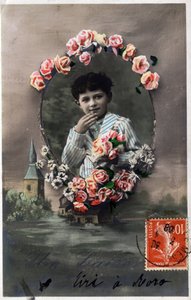 Een Kus - Ansichtkaart gedateerd 1908