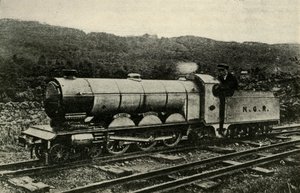 Een locomotief van de Ravenglass en Eskdale Railway, ca. 1930 door Unbekannt