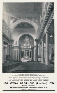 Een Opmerkelijke Interieurdecoratie in de Italiaanse Kerk van St. Peter door Unbekannt